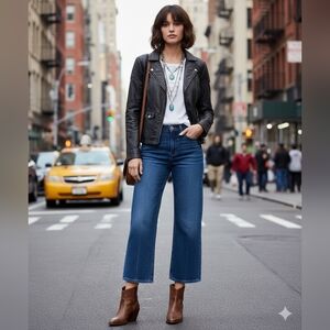 Vegan Leather Moto Jacket | Tommy Hilfiger| L Winter Coat